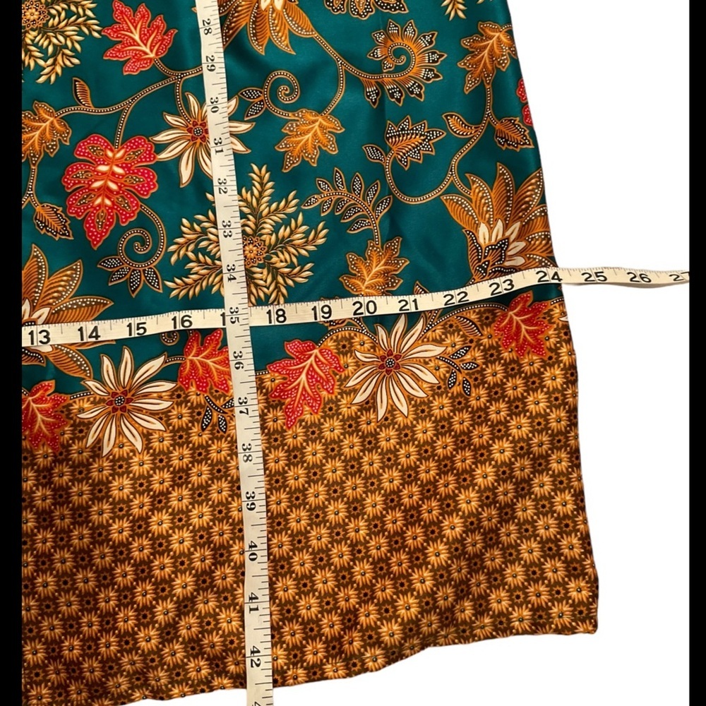 Women’s Size  One Size Multicolor Silk Short Sleeve With Belt Indonesia Kimono - Picture 11 of 13